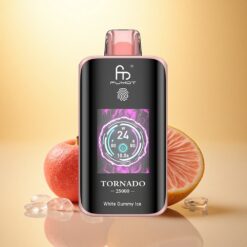 Fumot Tornado 25000 Puffs White Gummy Ice HD Screen 700mAh 5% Nicotine