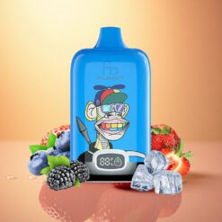 Fumot Tornado Digital Box 12000 Puffs Strawberry Grape 550mAh Mesh Coil 5% Nicotine