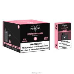 IGNITE Vape Flavors - IGNITE V60 Vape Pen 10-Pack Strawberry Banana 486FD627