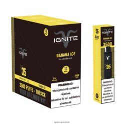 IGNITE Vape Shop - IGNITE V35 Vape Pen 10-Pack Banana Ice 486FD616